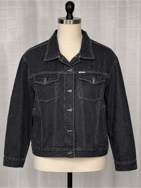 Y2K vintage Crest Jeans Women's Black Denim Jacket